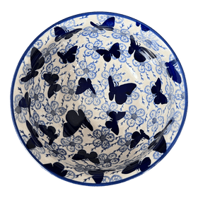 Polish Pottery 7.75" Bowl (Blue Butterfly) | M085U-AS58 Additional Image at PolishPotteryOutlet.com