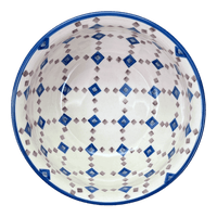 A picture of a Polish Pottery 7.75" Bowl (Diamond Quilt) | M085U-AS67 as shown at PolishPotteryOutlet.com/products/7-75-bowl-diamond-quilt-m085u-as67