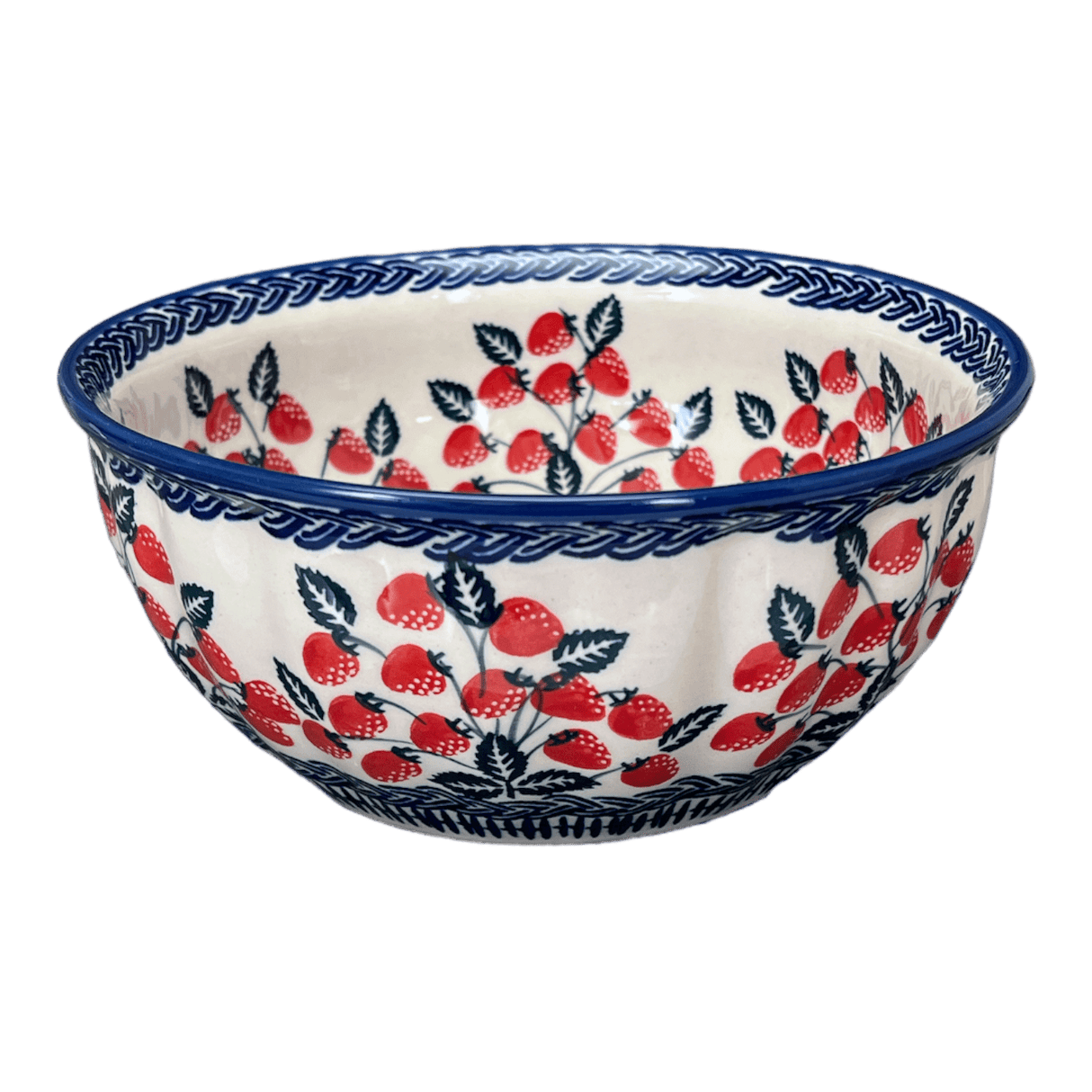 Bowl, Round, 7.75" in "Fresh Strawberries" by Manufaktura | M085U-AS70