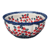 Polish Pottery 7.75" Bowl (Fresh Strawberries) | M085U-AS70 at PolishPotteryOutlet.com