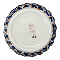 A picture of a Polish Pottery 7.75" Bowl (Fall Confetti) | M085U-BM01 as shown at PolishPotteryOutlet.com/products/7-75-bowl-fall-confetti-m085u-bm01