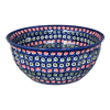 Polish Pottery 7.75" Bowl (Rings of Flowers) | M085U-DH17 at PolishPotteryOutlet.com