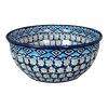 Polish Pottery 7.75" Bowl (Blue Diamond) | M085U-DHR at PolishPotteryOutlet.com