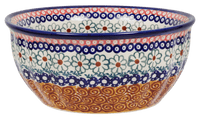 A picture of a Polish Pottery 7.75" Bowl (Chocolate Swirl) | M085U-EOS as shown at PolishPotteryOutlet.com/products/775-bowls-chocolate-swirl