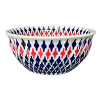 A picture of a Polish Pottery 7.75" Bowl (Shock Waves) | M085U-GZ42 as shown at PolishPotteryOutlet.com/products/7-75-bowl-gz42-m085u-gz42