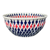 Polish Pottery 7.75" Bowl (Shock Waves) | M085U-GZ42 at PolishPotteryOutlet.com