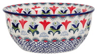 A picture of a Polish Pottery 7.75" Bowl (Scandinavian Scarlet) | M085U-P295 as shown at PolishPotteryOutlet.com/products/775-bowls-scandinavian-scarlet