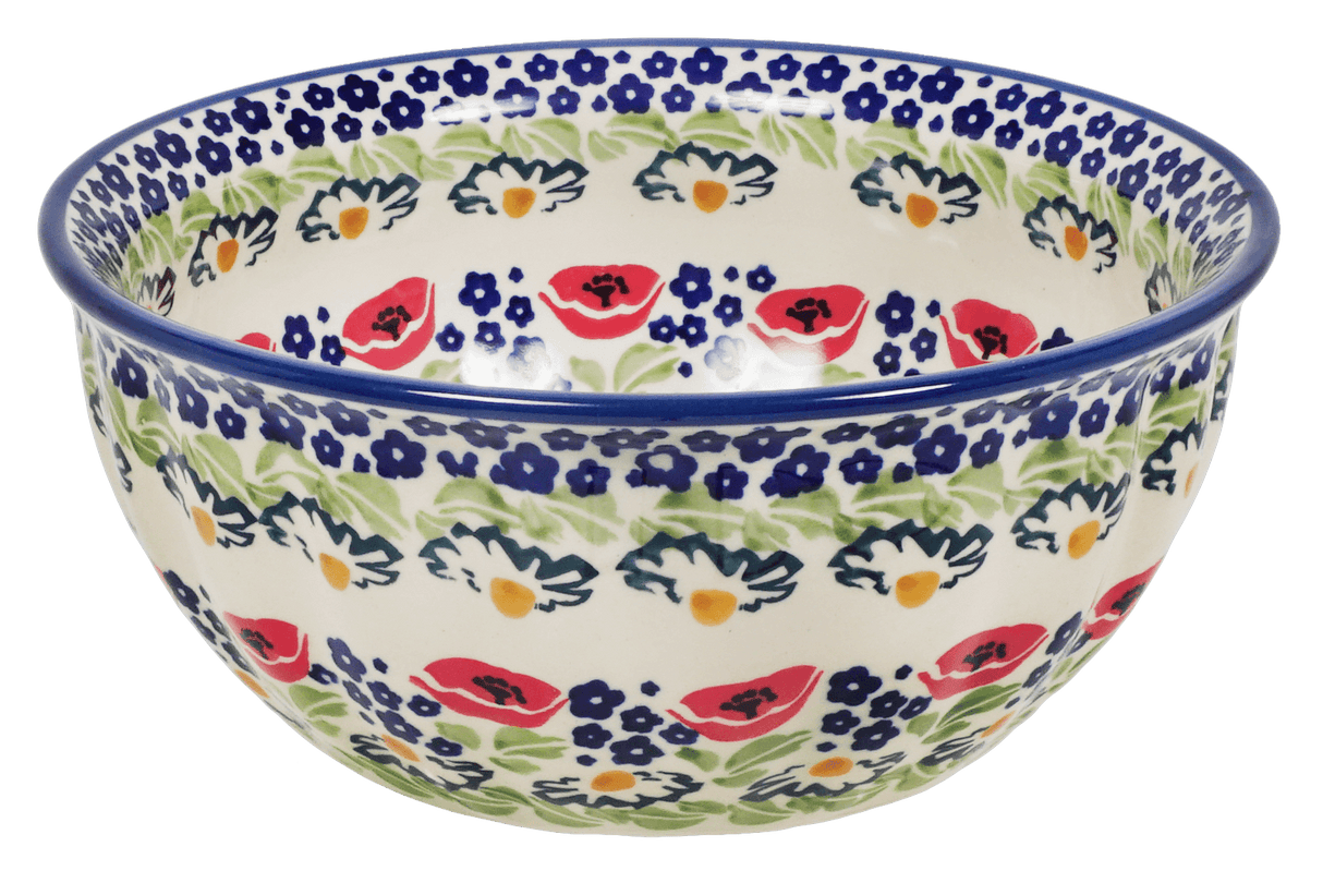 Bowl, Round, 7.75" in "Poppy Parade" by Manufaktura | M085U-P341