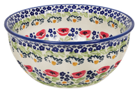 A picture of a Polish Pottery 7.75" Bowl (Poppy Parade) | M085U-P341 as shown at PolishPotteryOutlet.com/products/775-bowls-poppy-parade