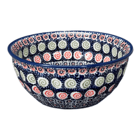 A picture of a Polish Pottery 7.75" Bowl (Carnival) | M085U-RWS as shown at PolishPotteryOutlet.com/products/7-75-bowl-carnival-m085u-rws