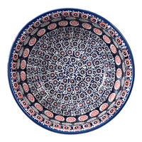 A picture of a Polish Pottery 7.75" Bowl (Carnival) | M085U-RWS as shown at PolishPotteryOutlet.com/products/7-75-bowl-carnival-m085u-rws