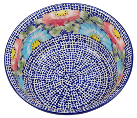 Polish Pottery 7.75" Bowl (Fiesta) | M085U-U1 Additional Image at PolishPotteryOutlet.com
