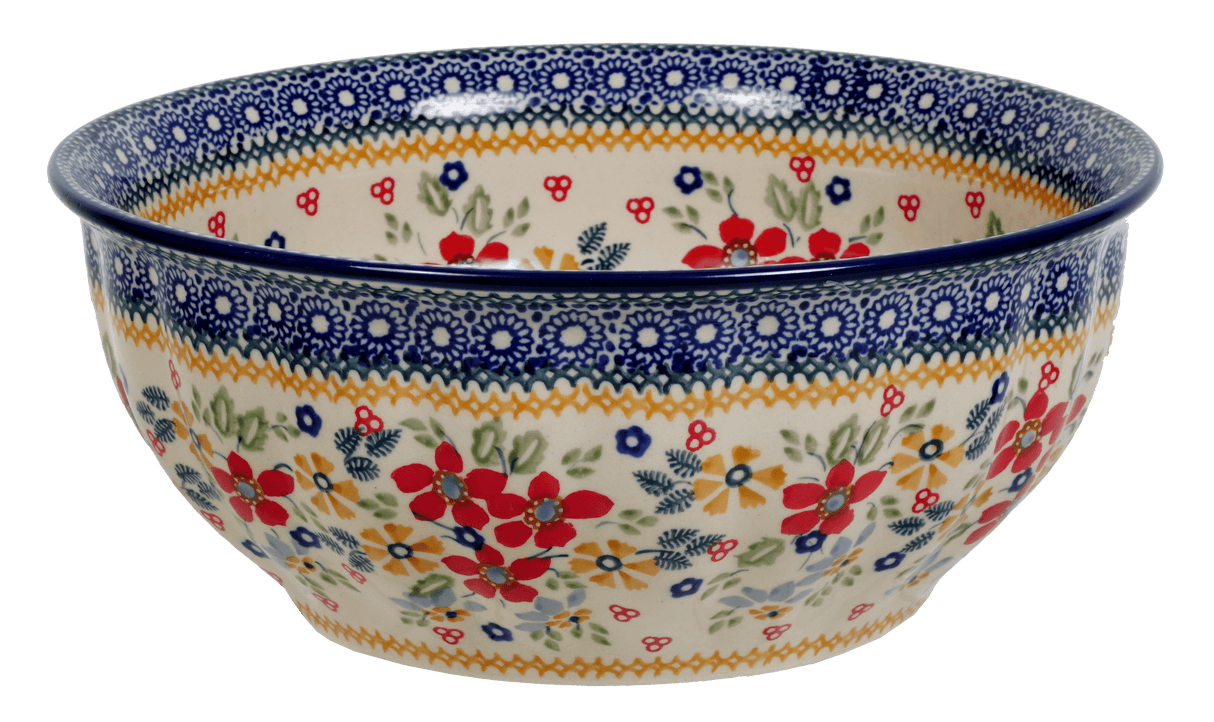 Bowl, Round, 9" Bowl in "Ruby Bouquet" by Manufaktura | M086S-DPCS