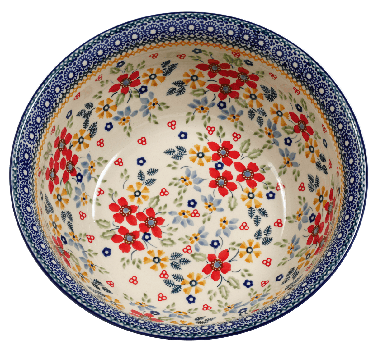 Bowl, Round, 9" Bowl in "Ruby Bouquet" by Manufaktura | M086S-DPCS