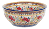 Polish Pottery 9" Bowl (Ruby Duet) | M086S-DPLC at PolishPotteryOutlet.com