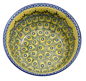 Polish Pottery 9" Bowl (Sunnyside Up) | M086S-GAJ Additional Image at PolishPotteryOutlet.com