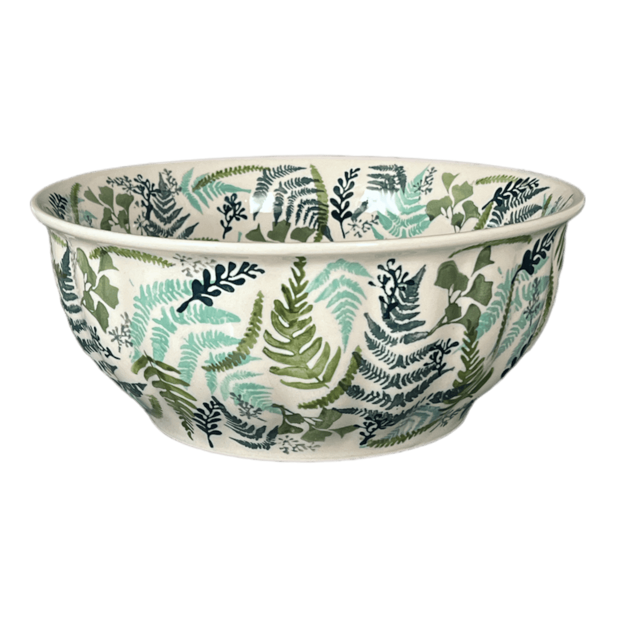 Bowl, Round, 9" Bowl in "Scattered Ferns" by Manufaktura | M086S-GZ39