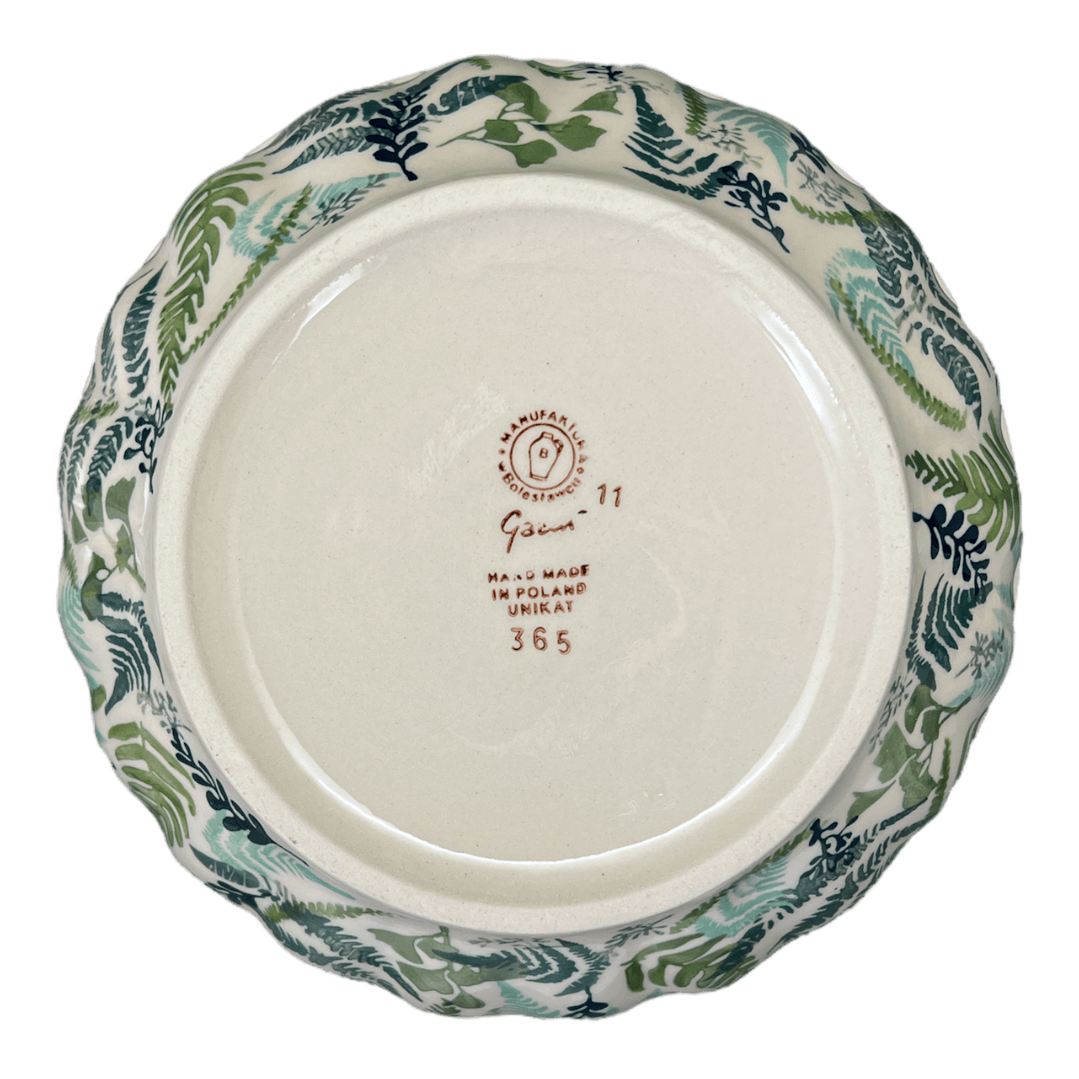 Bowl, Round, 9" Bowl in "Scattered Ferns" by Manufaktura | M086S-GZ39