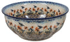 Polish Pottery 9" Bowl (Hummingbird Harvest) | M086S-JZ35 at PolishPotteryOutlet.com