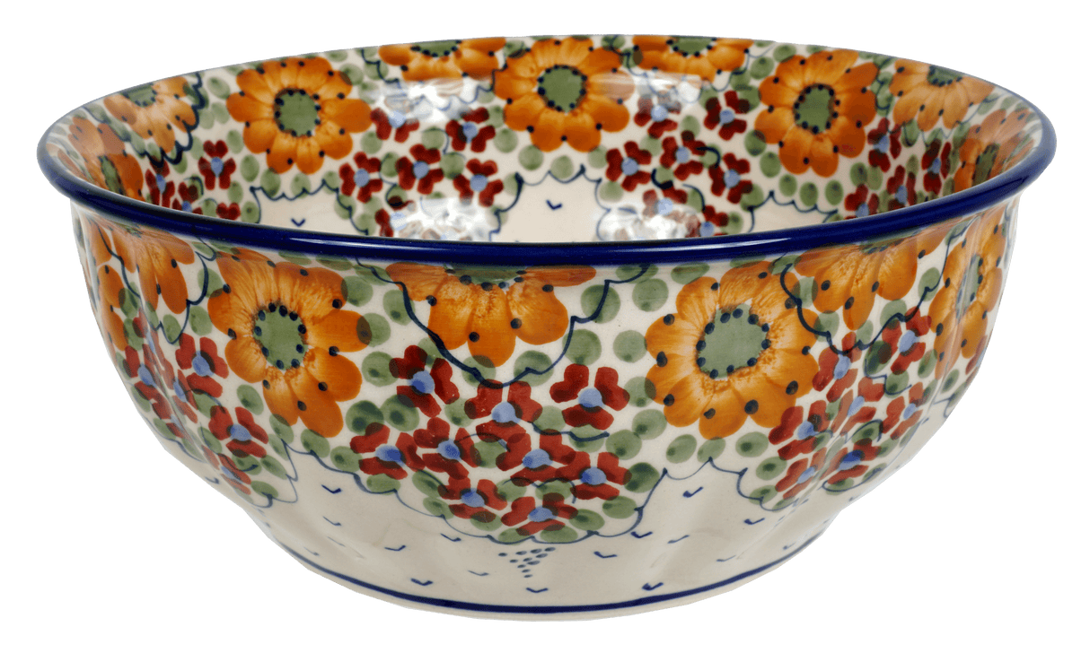 Bowl, Round, 9" Bowl in "Autumn Harvest" by Manufaktura | M086S-LB