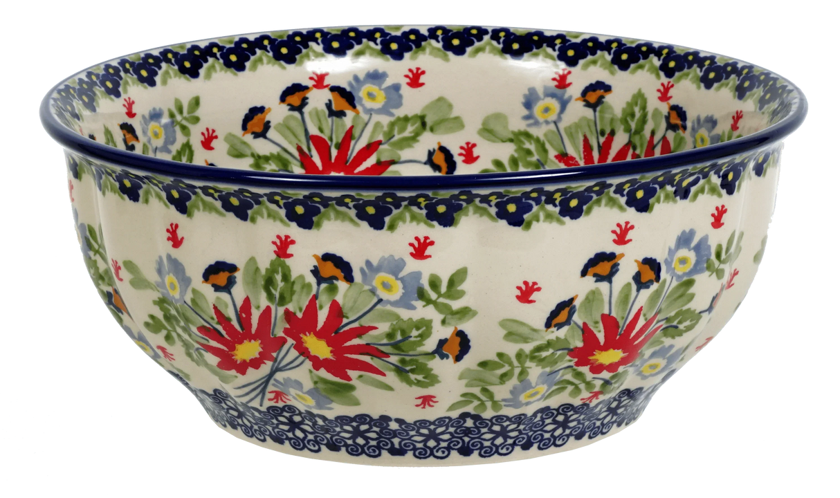 Bowl, Round, 9" Bowl in "Floral Fantasy" by Manufaktura | M086S-P260