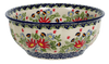 Polish Pottery 9" Bowl (Floral Fantasy) | M086S-P260 at PolishPotteryOutlet.com