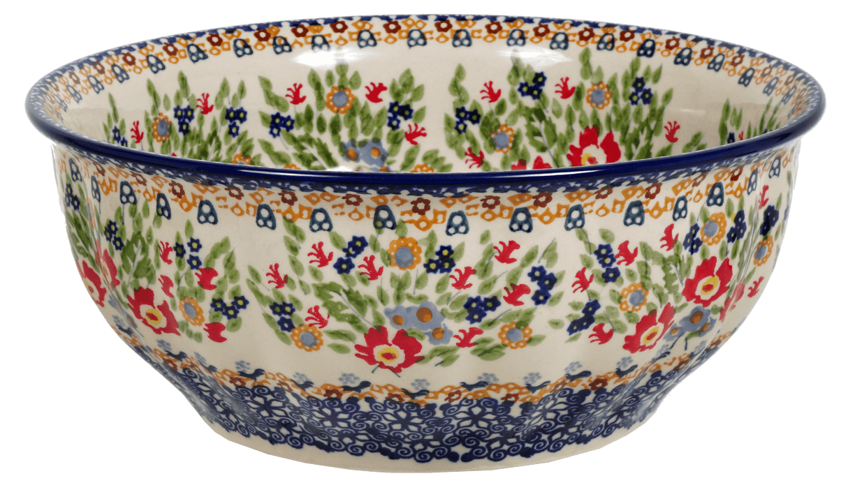 Bowl, Round, 9" Bowl in "Poppy Persuasion" by Manufaktura | M086S-P265