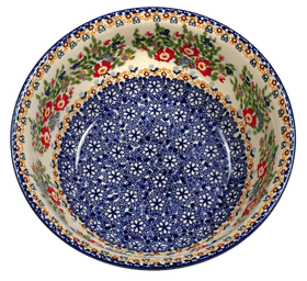 Polish Pottery 9" Bowl (Poppy Persuasion) | M086S-P265 Additional Image at PolishPotteryOutlet.com