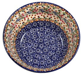 Polish Pottery 9" Bowl (Wildflower Delight) | M086S-P273 Additional Image at PolishPotteryOutlet.com