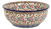 Polish Pottery 9" Bowl (Wildflower Delight) | M086S-P273 at PolishPotteryOutlet.com