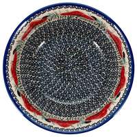 A picture of a Polish Pottery 9" Bowl (Poppy Paradise) | M086S-PD01 as shown at PolishPotteryOutlet.com/products/9-bowl-poppy-paradise-m086s-pd01