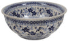 Polish Pottery 9" Bowl (Duet in Blue) | M086S-SB01 at PolishPotteryOutlet.com