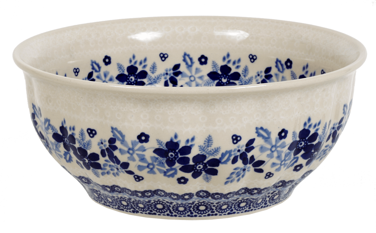 Bowl, Round, 9" Bowl in "Duet in Blue & White" by Manufaktura | M086S-SB04