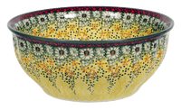 A picture of a Polish Pottery 9" Bowl (Sunshine Grotto) | M086S-WK52 as shown at PolishPotteryOutlet.com/products/9-bowls-sunshine-grotto