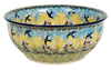 Polish Pottery 9" Bowl (Soaring Swallows) | M086S-WK57 at PolishPotteryOutlet.com