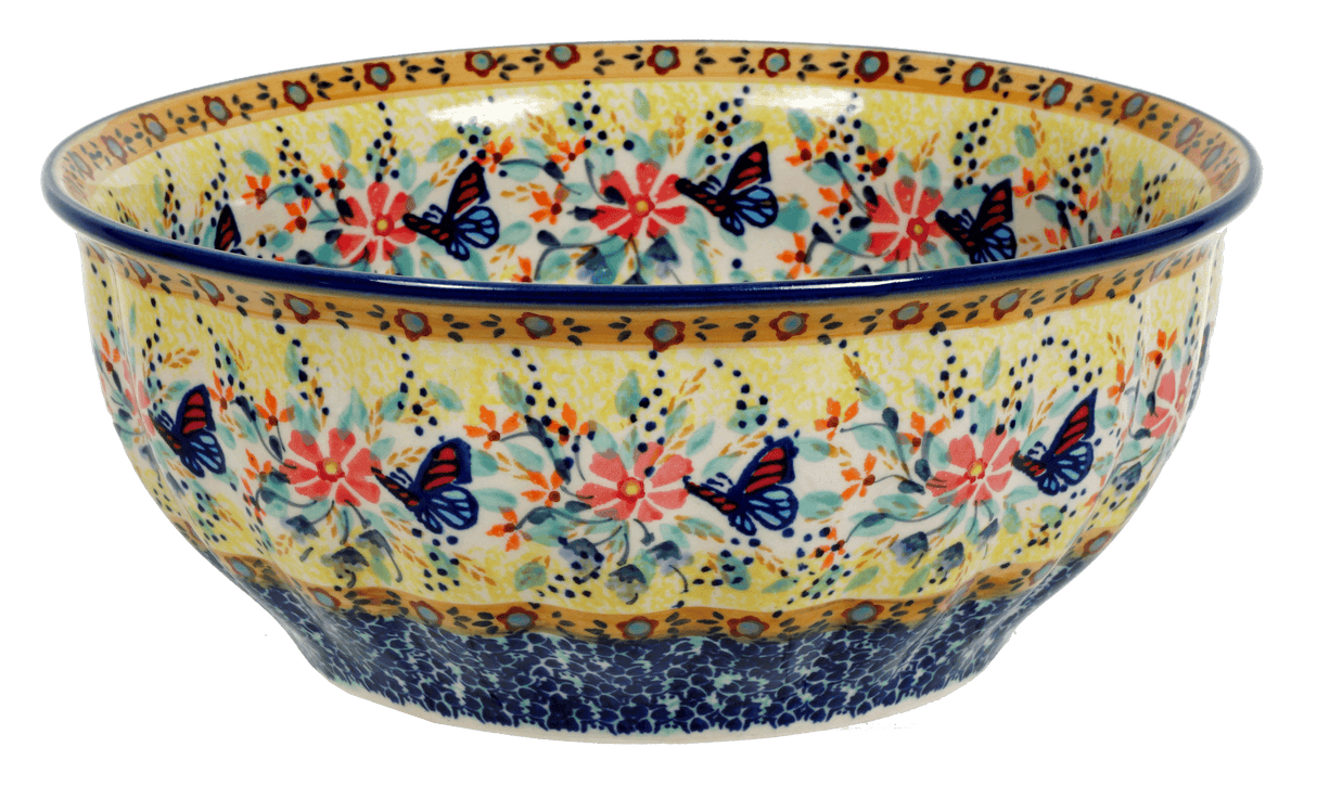 Bowl, Round, 9" Bowl in "Butterfly Bliss" by Manufaktura | M086S-WK73