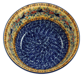 Polish Pottery 9" Bowl (Butterfly Bliss) | M086S-WK73 Additional Image at PolishPotteryOutlet.com