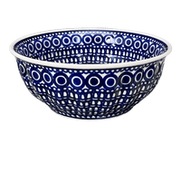 A picture of a Polish Pottery 9" Bowl (Gothic) | M086T-13 as shown at PolishPotteryOutlet.com/products/9-bowl-gothic-m086t-13