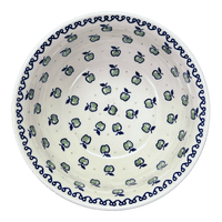 A picture of a Polish Pottery 9" Bowl (Green Apple) | M086T-15 as shown at PolishPotteryOutlet.com/products/9-bowl-green-apple-m086t-15