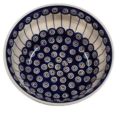 Bowl, Round, 9" Bowl in "Peacock in Line" by Manufaktura | M086T-54A