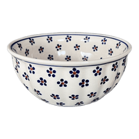 A picture of a Polish Pottery 9" Bowl (Petite Floral) | M086T-64 as shown at PolishPotteryOutlet.com/products/9-bowl-petite-floral-m086t-64