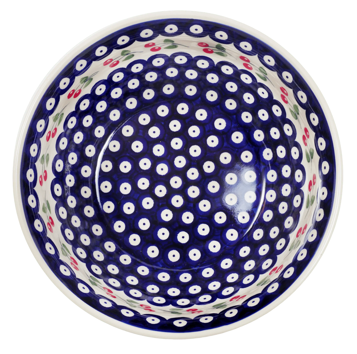 Bowl, Round, 9" Bowl in "Cherry Dot" by Manufaktura | M086T-70WI