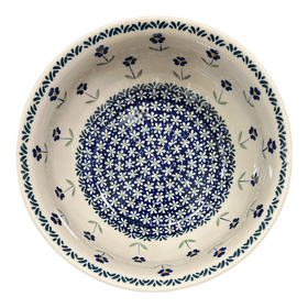 Polish Pottery 9" Bowl (Forget Me Not) | M086T-ASS Additional Image at PolishPotteryOutlet.com