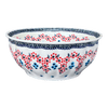 Polish Pottery 9" Bowl (Floral Symmetry) | M086T-DH18 at PolishPotteryOutlet.com