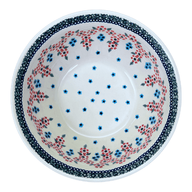Polish Pottery 9" Bowl (Floral Symmetry) | M086T-DH18 Additional Image at PolishPotteryOutlet.com