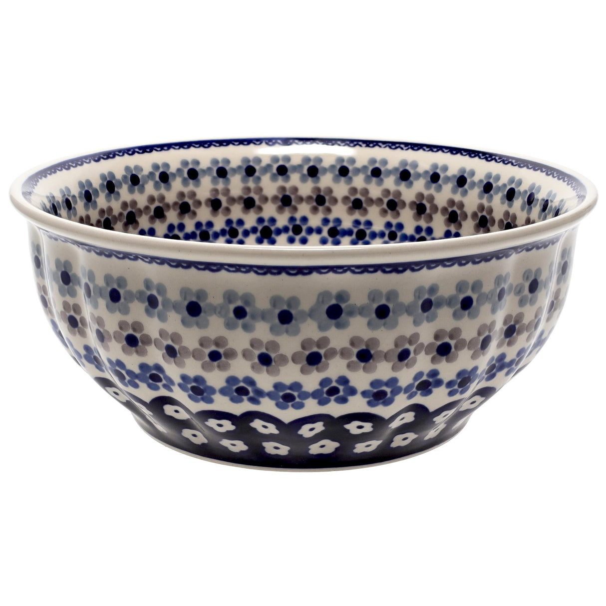 Bowl, Round, 9" Bowl in "Floral Chain" by Manufaktura | M086T-EO37