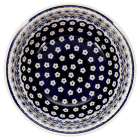 Polish Pottery 9" Bowl (Floral Chain) | M086T-EO37 Additional Image at PolishPotteryOutlet.com
