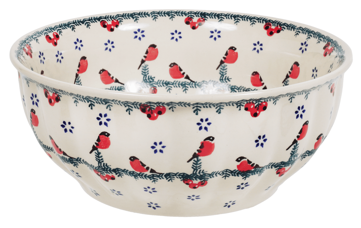 Bowl, Round, 9" Bowl in "Red Bird" by Manufaktura | M086T-GILE