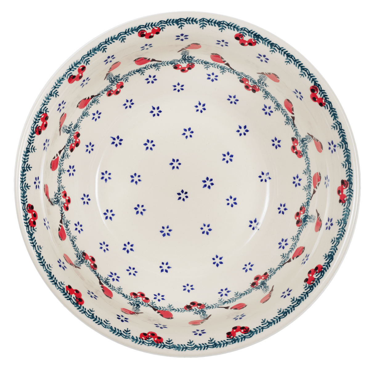 Bowl, Round, 9" Bowl in "Red Bird" by Manufaktura | M086T-GILE