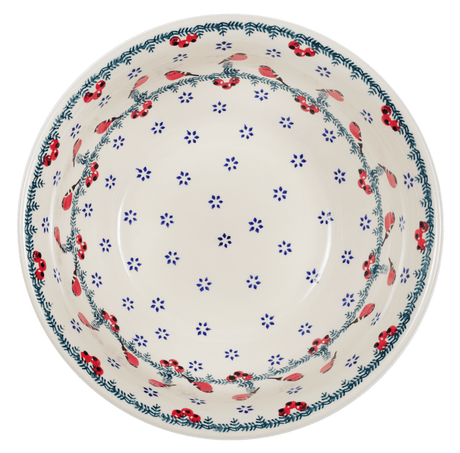 Bowl, Round, 9" Bowl in "Red Bird" by Manufaktura | M086T-GILE